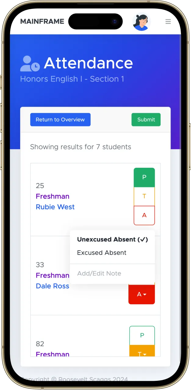 Mainframe's Magic Schedule Builder on the homepage